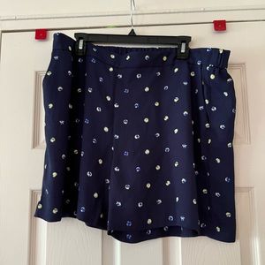 Halogen Pull On Elastic Navy Polka Dot XL Shorts